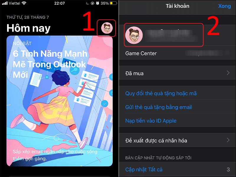 Truy cập vào cài đặt của App Store